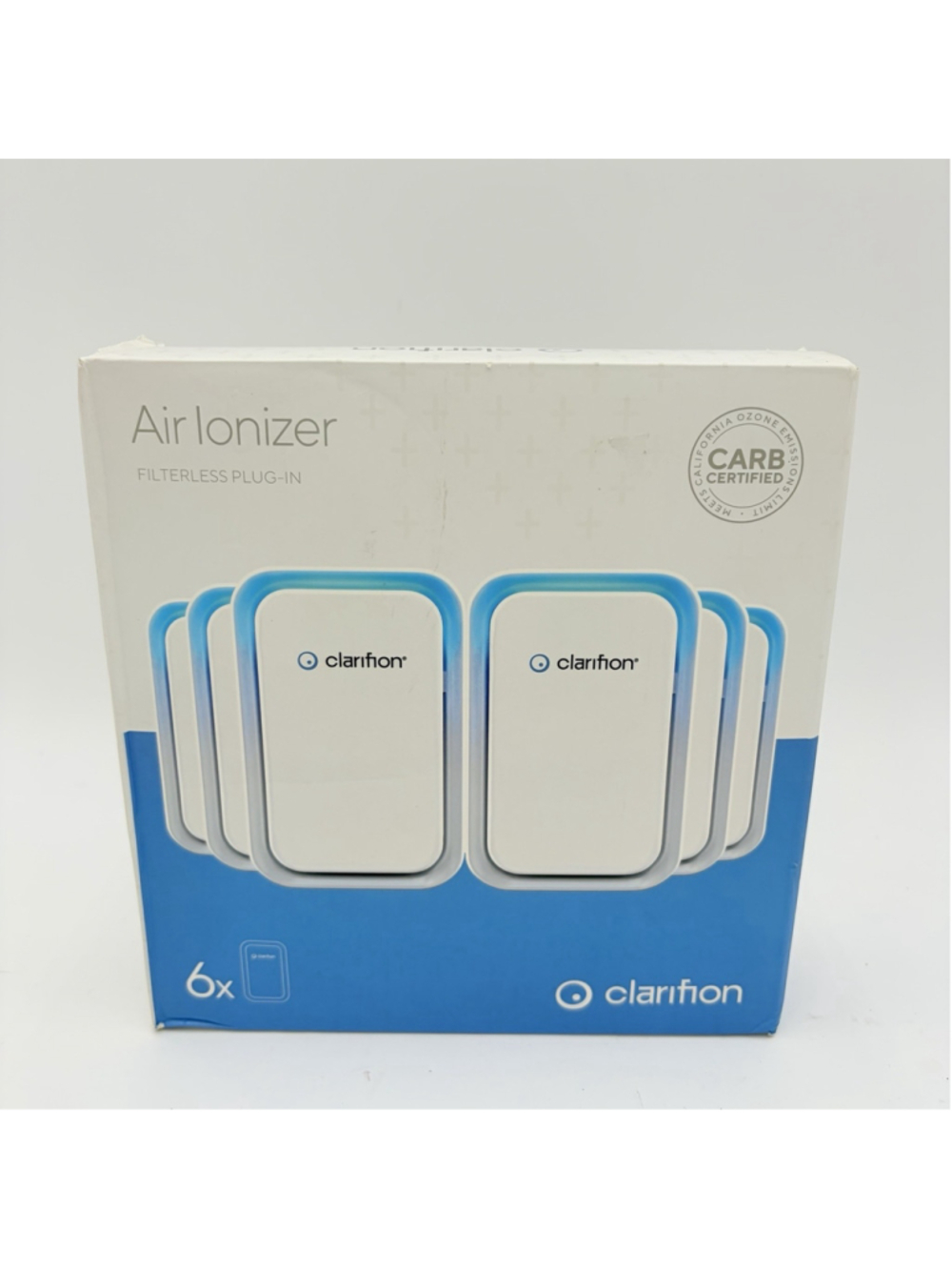 Clarifion GL-139 Air Ionizer 6 Pack Filterless Plug In CARB White Open Box